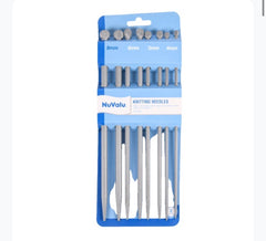 NuValu 8pc Knitting Needles 4mm/5mm/6mm/8mm - Grey