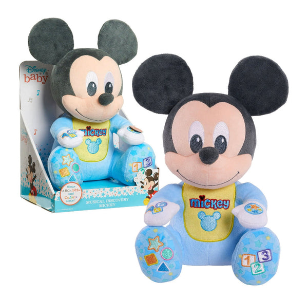 Disney Baby Musical Discovery Plush Mickey Mouse, Officially Licensed Kids Toys for Ages 06 Month, Gifts and Presents
