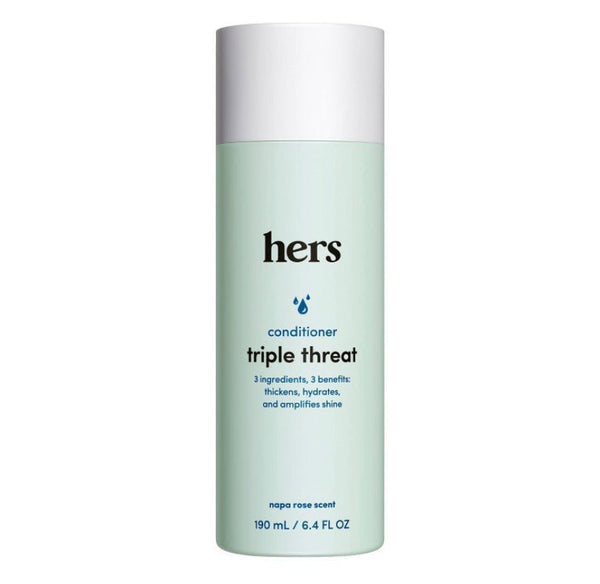 hers triple threat conditioner for thickening & damaged hair repair 6.4 fl oz