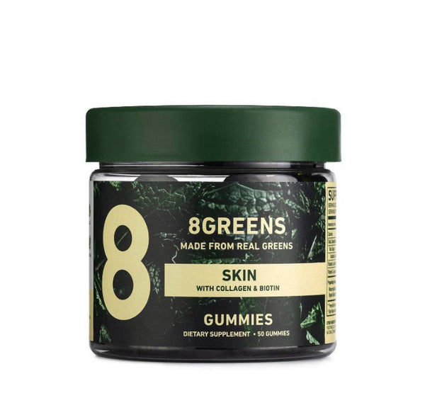 8greens skin gummies with collagen & biotin dietary - 50ct