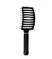 Miracle Girl Vented Curved Hair Brush - Black