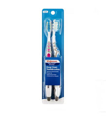 Walgreens Deep Clean Bacteria Guard 2pk Toothbrushes - Soft