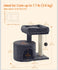 Feandrea SmallCat Tree Cat Tower Kittens Condo - Smoky Gray
