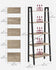 VASAGLE 5-Tier Ladder Shelf Bookcase Book Shelf Storage Shelves - Camel Brown & Matte Black