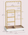 SONGMICS Jewelry Holder Display Stand Metal Frame Velvet Tray - Gold