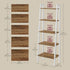VASAGLE 5-Tier Ladder Shelf Bookcase Book Shelf Storage Shelves - Honey Brown / White