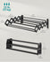 SONGMICS Clothes Drying Rack Wall-Mounted 9 Staggered Hanging Rods - Black