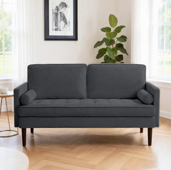 VASAGLE Velvet Sofa Couch 71"L x 31"W x 27.5"H - Dark Gray