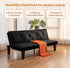 Convertible Futon Sofa Bed Small Couch w/ 5-Position Adjustable Backrest 62"L x 30"W - Black