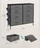 SONGMICS 8 Dresser Chest Side Pockets Drawer Dividers Fabric Storage Organizer - Gray