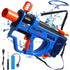 Electric Water Gun Rechargeable Battery & 800cc High Capacity Long Distance Automatic Water Guns up to 32 FT Range - Blue