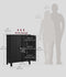 VASAGLE Bathroom Floor Storage Cabinet w/ 2 Adjustable Shelves - Ink Black