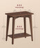 VASAGLE 2-Tier Side End Table Small Rectangular Nightstand - Chestnut Brown