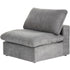 Armless 1-Seat  Modular Sectional Sofa Cloud Couch with Pillows 39"L x 39"W x 25" H - Gray