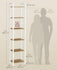 VASAGLE 6-Tier Bookshelf Bookcase Book Shelf w/ Steel Frame - Honey Brown / Matte White