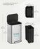SONGMICS 13-Gallon (50 L) Kitchen Trash Can Stainless Steel Soft Close - Silver