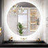 33.5" Round LED Bath Room Smart Mirror Adjustable Lights Anti-Fog