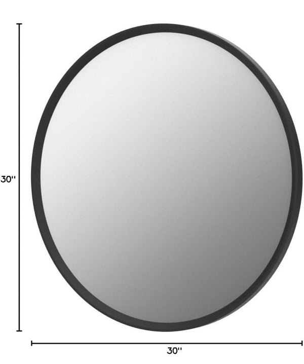 Golomo 30 Inch Matte Black Round Mirror