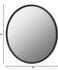 Golomo 30 Inch Matte Black Round Mirror