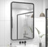 Glomo 24x36 Black Matte Bathroom Mirror for Wall Rounded Rectangle Vanity Mirror for Bathroom Tempered Glass,