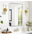 Glomo 24"x36" Silver Bathroom Mirror for Wall Rounded Rectangle Vanity Mirror for Bathroom Tempered Glass