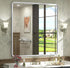 Glomo 40"x32" Bathroom Mirror Rounded Rectangle Mirror with Beveled Border - Silver