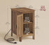 VASAGLE Farmhouse Side Table w/ Charging Station & Storage Cabinet Nightstand - Warm Brown