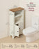 VASAGLE Bathroom Floor Storage Cabinet w/ 2 Barn Doors & Adjustable Shelves - Rustic White
