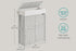 SONGMICS 14.5 Gal (55 L) Laundry Hamper Rattan Foldable w/ Lid - White