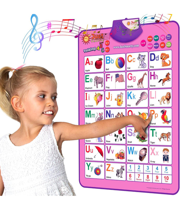 Just Smarty Interactive Alphabet Wall Chart Talking ABCs & 123s Music Poster