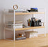 Cabinet Organizers Shelf Spice Rack Kitchen Counter Shelves Kitchen Storage Set of 2 - White
