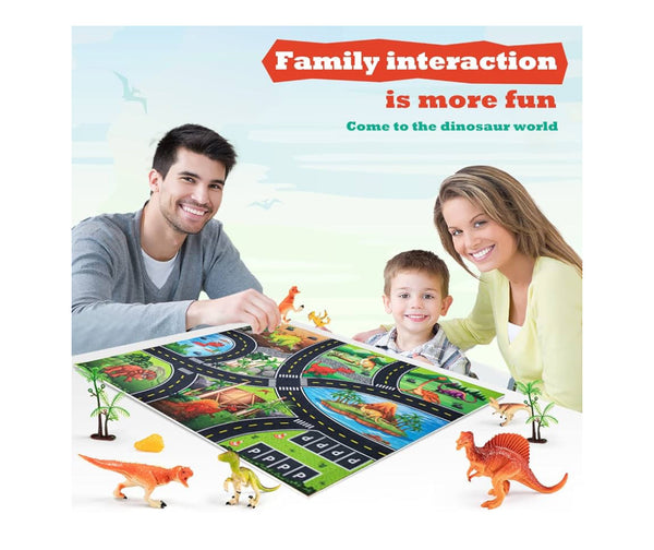 Dinosaur World Figures Set with Activity Play Mat