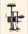 FEANDREA 53.1" Cat Tree Tower Multi-Level Condo w/ Scratching Post - Smoky Gray