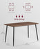 VASAGLE 55.1" Dining Table for 4-6 People Modern Kitchen Table - Walnut