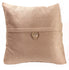 Jordan Manufacturing 20" x 20" Fairview Tan Solid Square Reversible Decorative Throw Pillow with Front Button