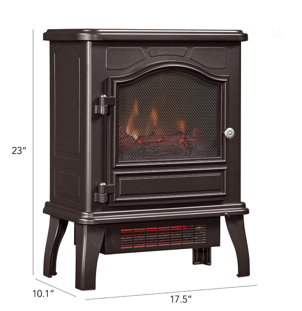 ChimneyFree Powerheat Infrared Quartz Electric Stove Heater Bronze ***Dent***