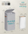 SONGMICS 100L Laundry Hamper Basket w/ Lid & Removable Bag - Gray