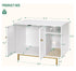 Cat Litter Box Enclosure Hidden Litter Box Furniture Indoor Cat House with Storage Shelf - White