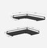 VASAGLE Floating Shelves, Set of 2 L-Shaped Corner - Black