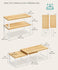 SONGMICS 15.6" Cabinet Organizer Shelf Spice Rack Kitchen Storage Set of 2 - Natural Beige
