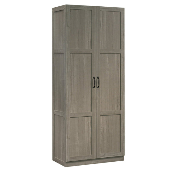 Sauder Select Engineered Wood Storage Cabinet  16.34 x 29.61 x 71.10 Inches Silver Sycamore/Gray ***open box***