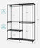 SONGMICS Portable Closet Freestanding Closet Organizer Clothes Rack with Shelves Hanging Rods - 54.3 x 16.9 x 71.7 Inches