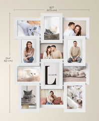 SONGMICS 4x6 Collage Picture Frames 12-Pack Photo Collage Frame for Wall Decor - Cloud White