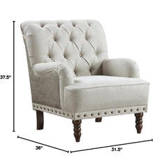 VASAGLE Tufted Faux Accent Chair  - Grey