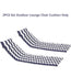 Only choice 2 Pieces Set Patio 72.83” × 23.62 ” Indoor/Outdoor Chaise Lounge Chair Cushion Replacement Funiture Seat Cushion (White Blue Striped)