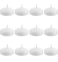 Floating Candles 2” 6 Hour White Unscented Dripless Wax Discs 12pk
