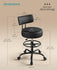 SONGMICS Drafting Chair w/ Backrest Height Rolling Stool PU Leather w/ Adjustable Height - Black
