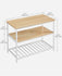 VASAGLE Kitchen Island w/ 3 Shelves Storage Cabinet Steel Structure w/ Large Wooden Worktop - Golden Oak