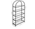 VASAGLE 5 Tier Bookcase Free-Standing Shelf w/ Tempered Glass - Black