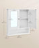 VASAGLE Bathroom Cabinet w/ Mirror Wall-Mounted 2 Mirrored Doors - White